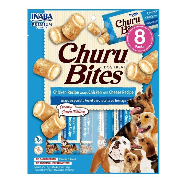 Inaba Churu Bites Dog Treat Chicken w/ Cheese 6 x 96g