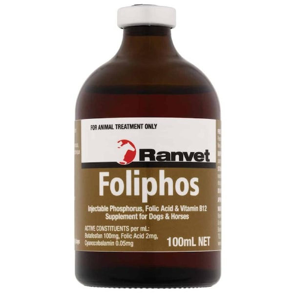 Ranvet Foliphos Dogs & Horses Folic Acid & Vitamin B12 Supplement 100ml