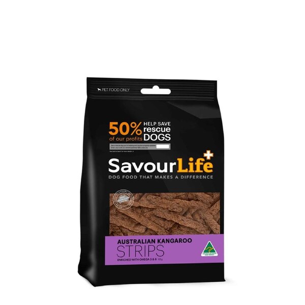 Savour Life Premium Dog Treat Strips Kangaroo 165g