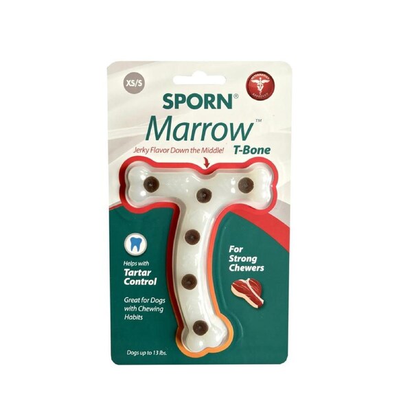 Sporn Marrow T-Bone Dental Care Dog Chew Toy Small