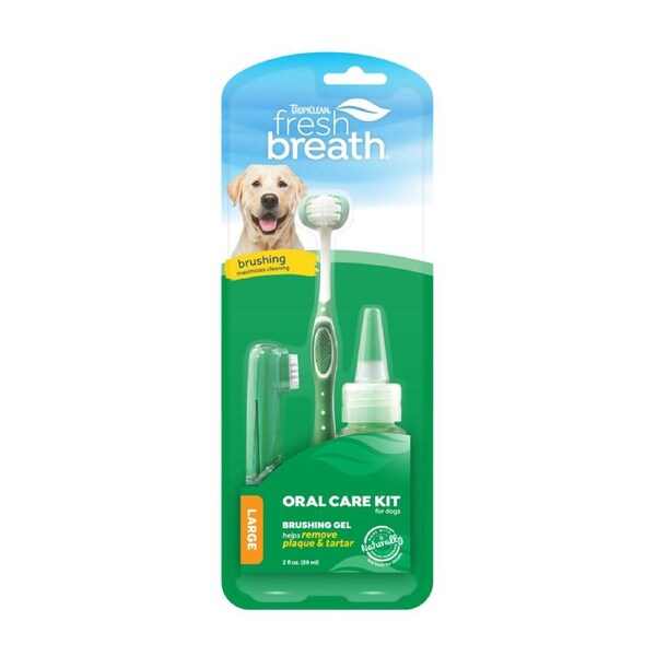 Tropiclean Fresh Breath Oral Care Kit for Dogs Medium/Large