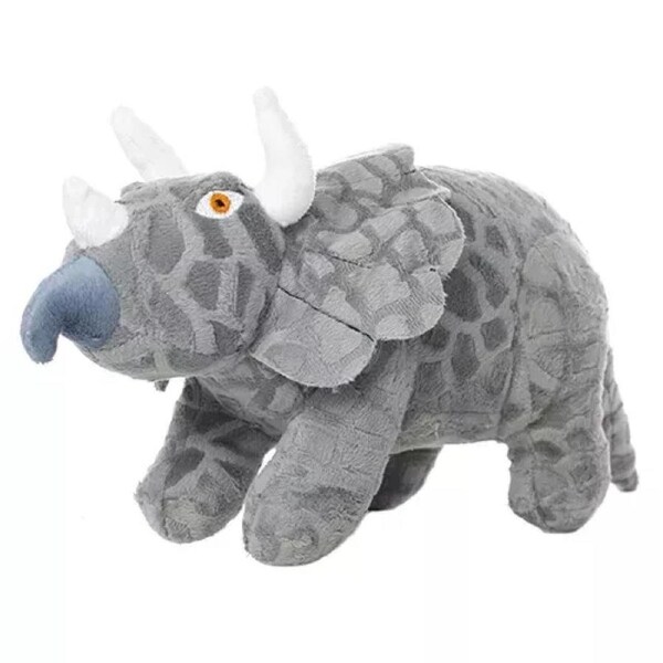 Tuffy Mighty Dinosaur Triceratops Interactive Play Dog Squeaker Toy Large