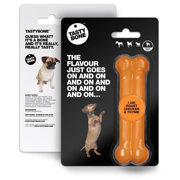 Tasty Bone Nylon Roast Chicken & Thyme Dental Care Dog Chew Toy