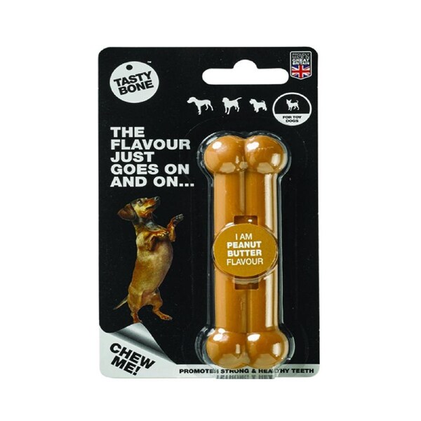 Tasty Bone Nylon Peanut Butter Dental Care Dog Chew Toy