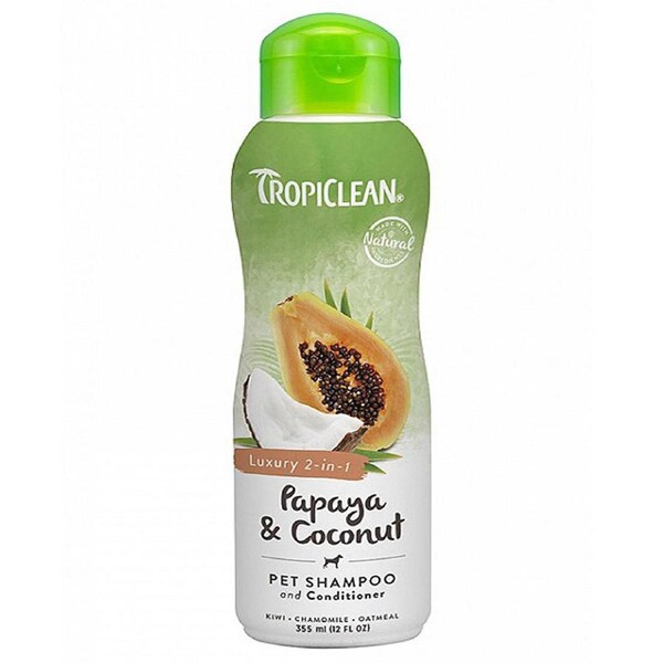 Tropiclean Papaya & Coconut Dog Grooming Shampoo 355ml