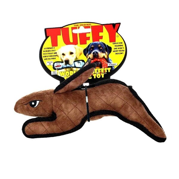 Tuffy Barnyard Series Rabbit Interactive Plush Dog Squeaker Toy Regular