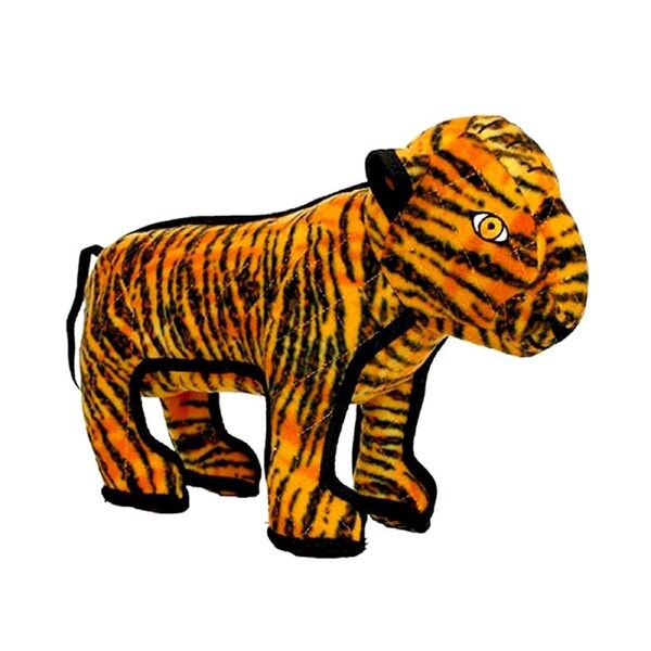 Tuffy Zoo Animal Series Jr Tiger Interactive Play Dog Squeaker Toy Junior