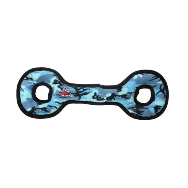 Tuffy Ultimate Tug O-War Interactive Play Dog Squeaker Toy Camo Blue