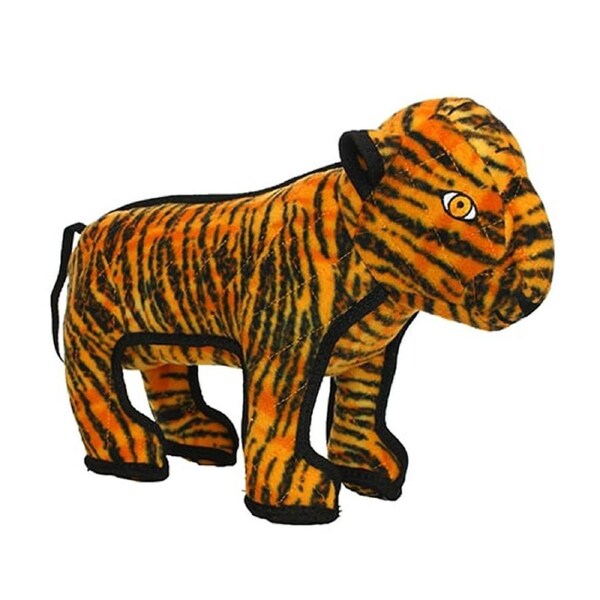 Tuffy Zoo Animal Series Tiger Interactive Play Dog Squeaker Toy Regular