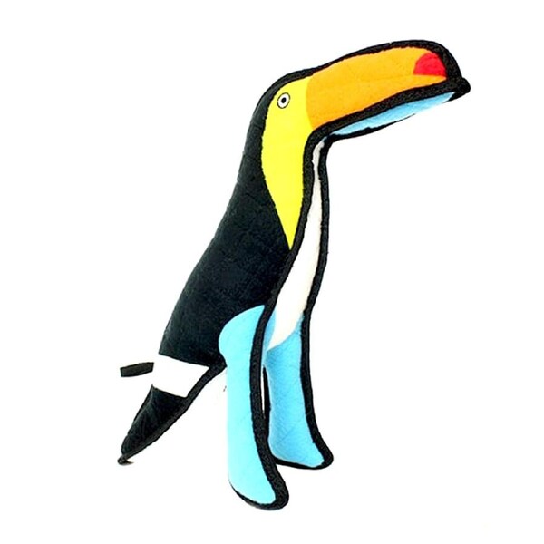 Tuffy Zoo Animal Series Jr Toucan Interactive Play Dog Squeaker Toy Junior