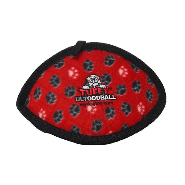 Tuffy Ultimate Odd Ball Interactive Play Pet Dog Toy Red Paws