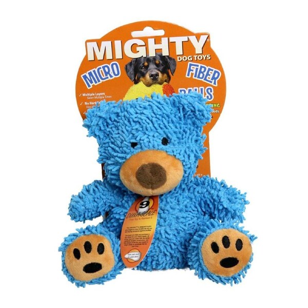 Tuffy Mighty Microfibre Ball Bear Plush Dog Squeaker Toy Medium