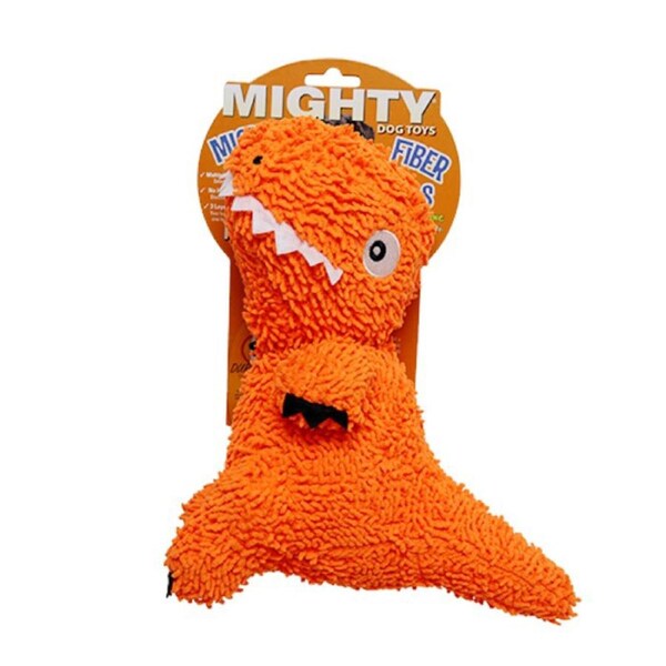 Tuffy Mighty Microfibre Ball T-Rex Plush Dog Squeaker Toy Medium