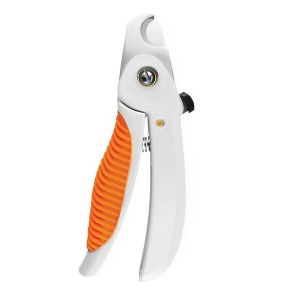Wahl PowerGrip Pet Nail Clipper Anti-Slip Rubber Handle for Dogs White Orange (OB)