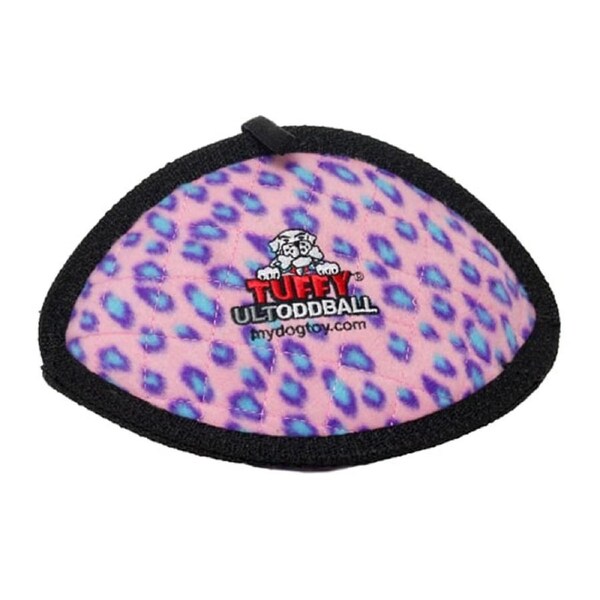 Tuffy Ultimate Odd Ball Interactive Play Pet Dog Toy Pink Leopard