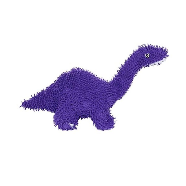 Tuffy Mighty Microfibre Ball Brachiosaurus Plush Dog Squeaker Toy Purple Medium