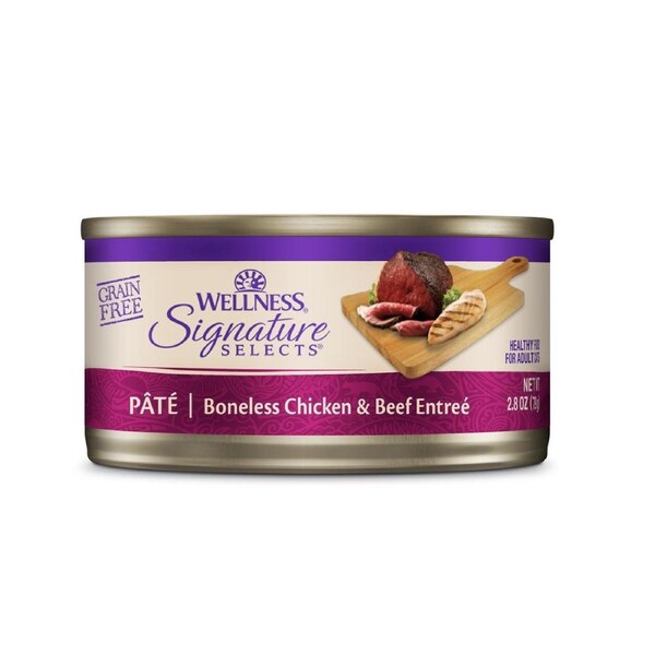 Wellness Core Adult Signature Selects Wet Cat Food Chicken & Beef Pate 79g x 12