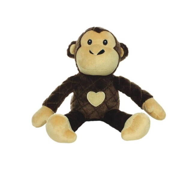 Tuffy Mighty Toy Safari Series Max The Monkey Plush Dog Toy Brown