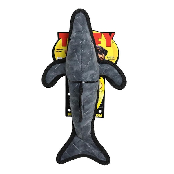 Tuffy Ocean Creature Dolphin Interactive Play Dog Squeaker Toy