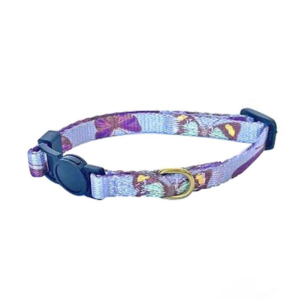 Anipal Bobby the Purple Azure Butterfly Durable Cat Collar XS