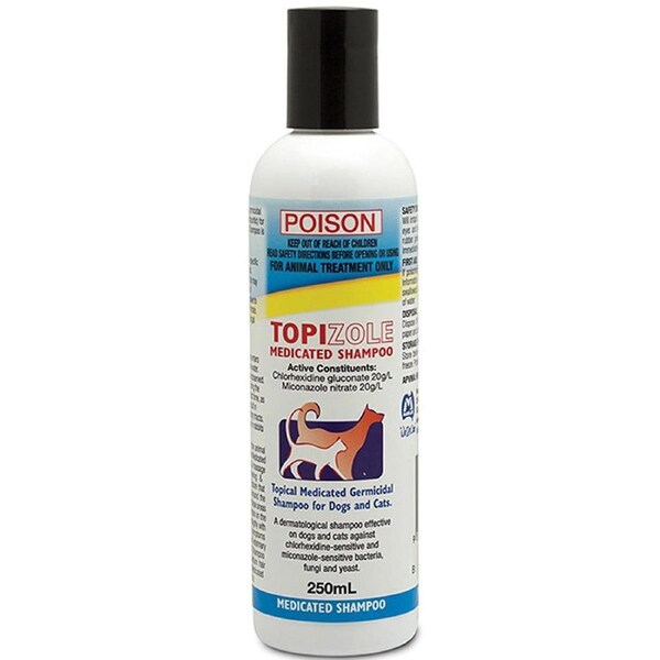 Fidos Topizole Dogs & Cats Medicated Treatment Shampoo 250ml