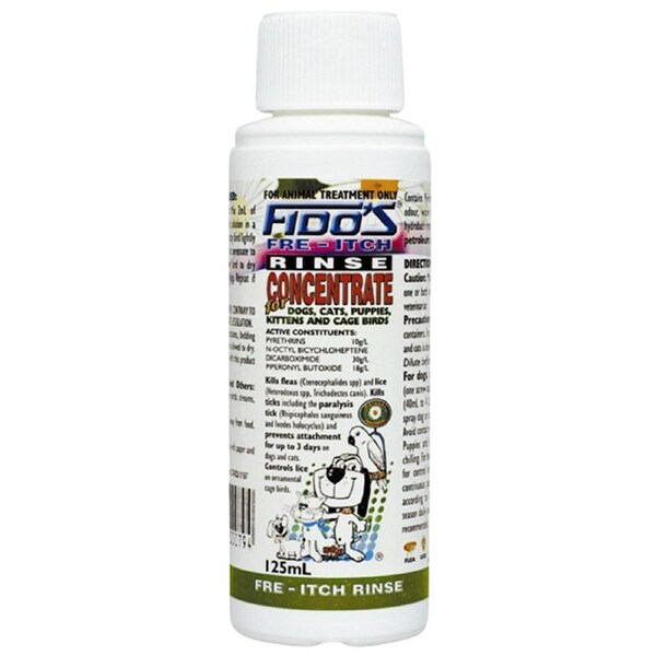 Fidos Fre-Itch Rinse Concentrate Dogs & Cats Flea Treatment 125ml