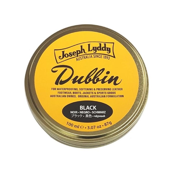 Joseph Lyddy Dubbin Leather Waterproofer & Softener Black 100ml