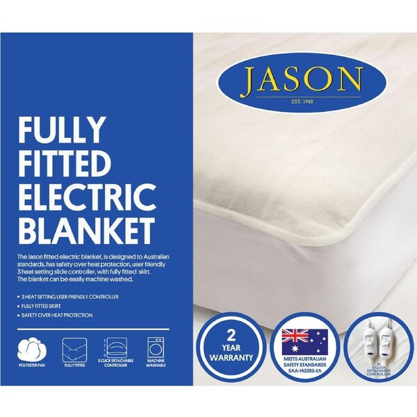 Jason Fully Fitted Washable Electric Blanket Queen
