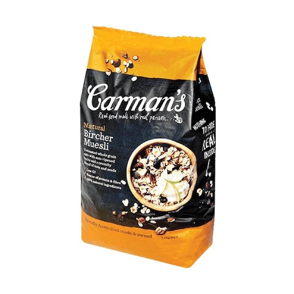 Carmans Natural Bircher Muesli 1.5kg x 1