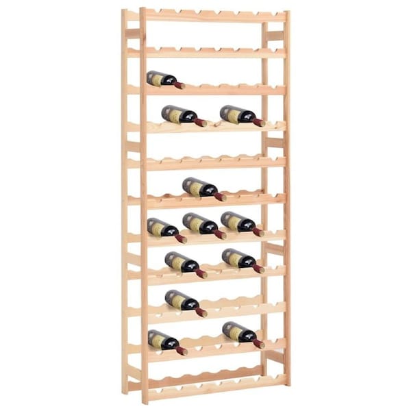 Wine Rack for 77 Bottles Solid Wood Pine Organiser Storage Holder 72x25x166cm