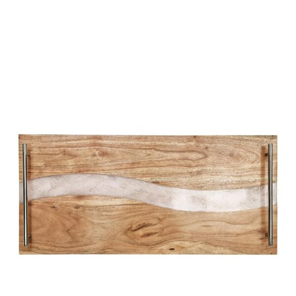 J.Elliot Bently Serving Tray With Handles WHITE 60x28cm