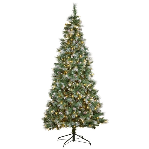 Christabelle 2.3m Bayville Pine Slim Pre-Lit Christmas Tree with 1068 Tips