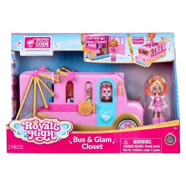 Royale High Bus and Glam Closet with Figure Playset