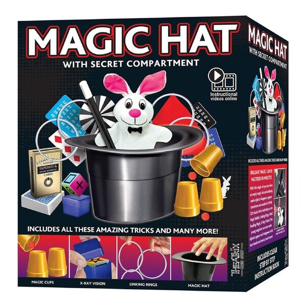 Theatrix Magic Hat with Secret Compartment and 225 Magic Tricks Set
