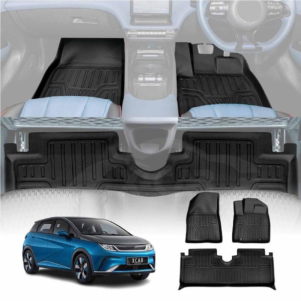 3D Floor Mats for BYD Dolphin 2023-2025 Heavy Duty All Weather Car Mats Carpet Liner Set