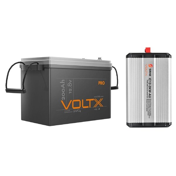 VoltX 12V Lithium Battery 200Ah + 2KW Inverter