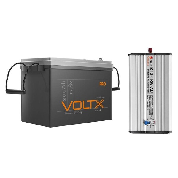VoltX 12V Lithium Battery 200Ah + 1KW Inverter