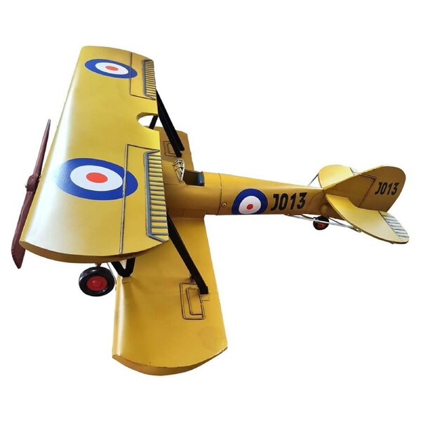 Boyle EX Large The Avro 621 Tutor Metal Aircraft Ornament 96x94cm Yellow