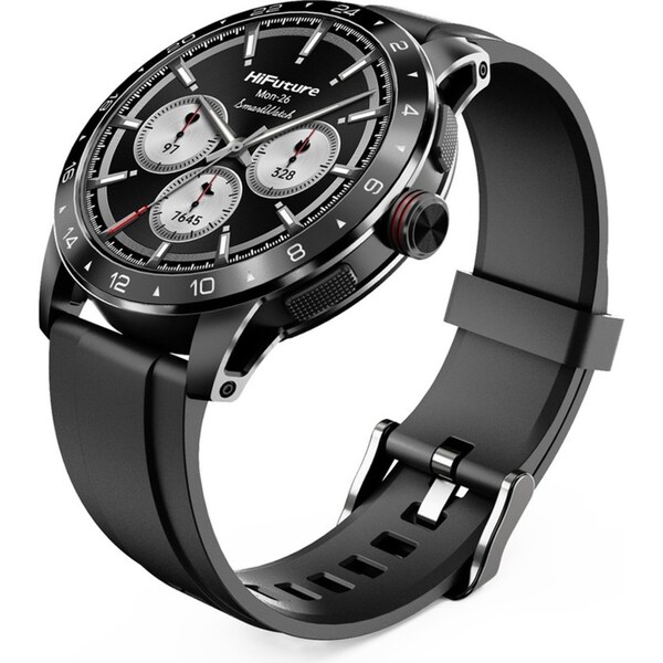 HiFuture FLEX2 Sports/Fitness Bluetooth Smart Watch 1.39" FHD Display Black