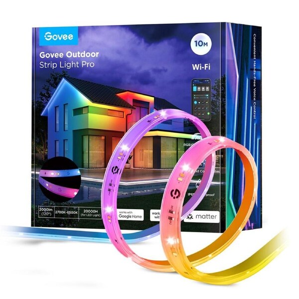Govee Home/Garden/Patio Smart Outdoor RGB LED Strip Light Pro Waterproof 10M
