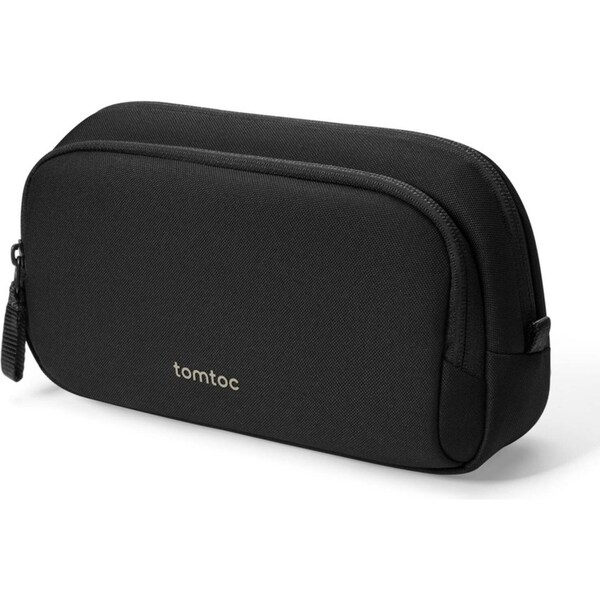 Tomtoc Dual Compartment Light Electronic Accessory Pouch/Organiser 1.8L Black