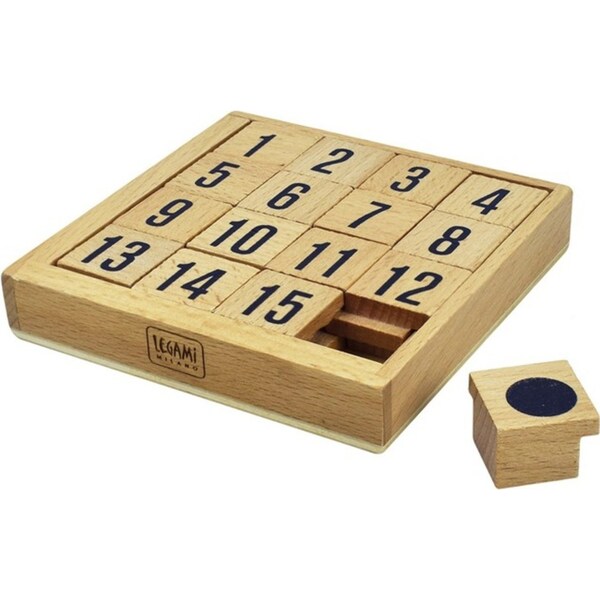 15pc Legami Wooden Number Puzzle Tile Tabletop Game Kids/Family Play Set Toy 6+
