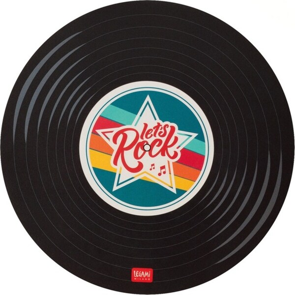 Legami PVC Mousepad Anti-Slip Computer/Laptop Mouse Mat Pad Round Vinyl Black