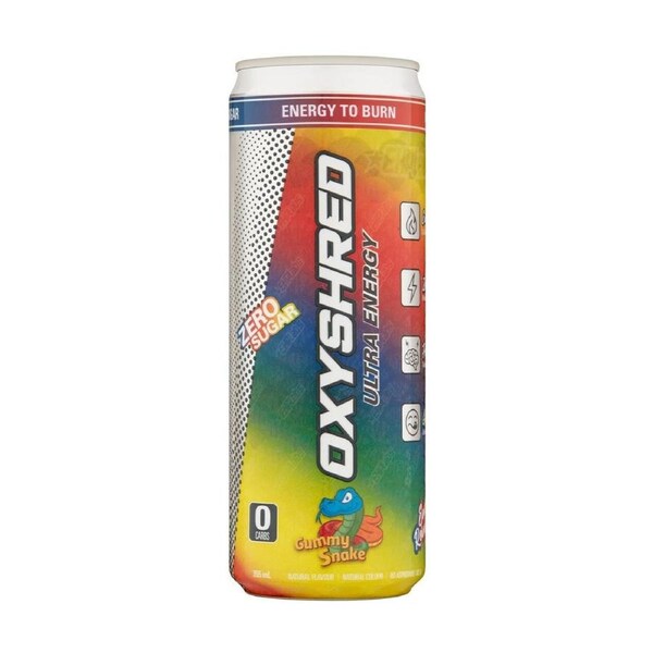 Oxyshred Ultra Energy Gummy Snake 355ml x 12