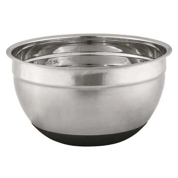 Avanti Stainless Steel 22cm Mixing Bowl Baking/Mixing Container Anti-Slip Silver
