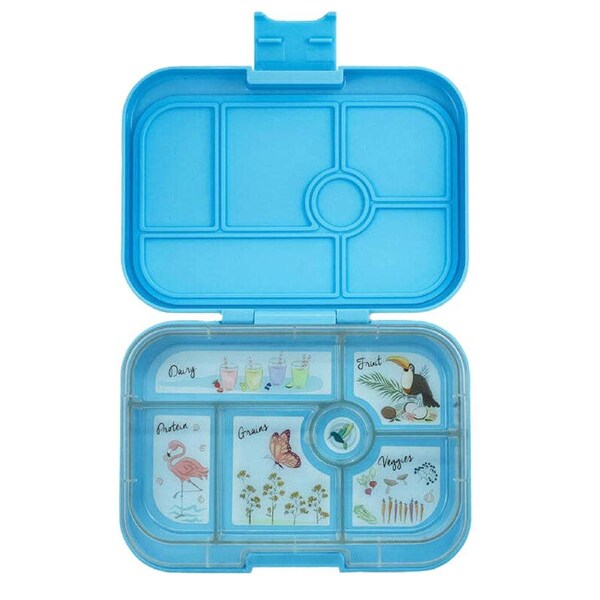 Yumbox Original Kids/Children 6-Compartment Bento Style Lunch Box Nevis Blue