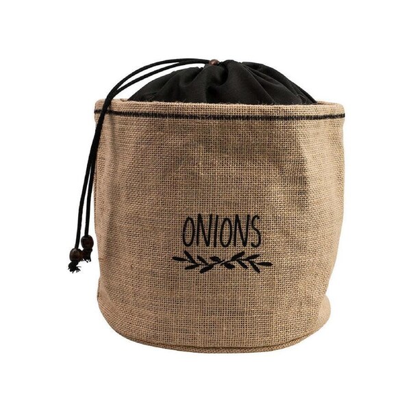 Avanti 20cm Fabric/Jute Onion Storage Bag Preserving Fresh Produce Sack Brown