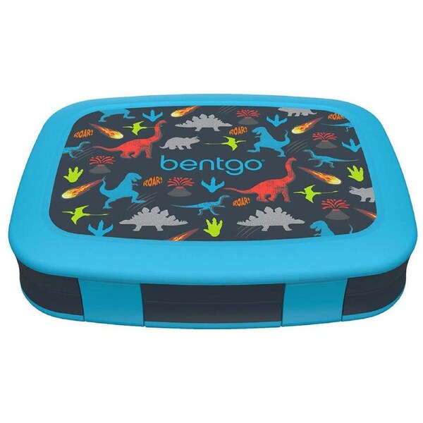 Bentgo Kids 22cm Print Leak-Proof Food Bento Lunch Box w/ Compartment Dinosaurs