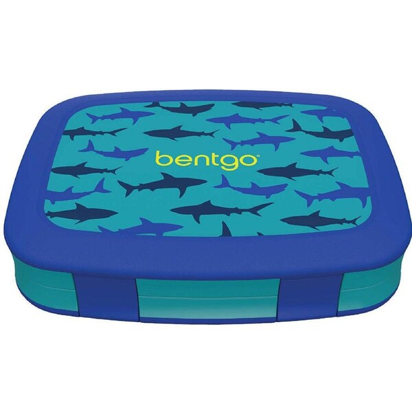 Bentgo Kids 22cm Print Leak-Proof Bento Lunch Box w/Compartment Container Sharks
