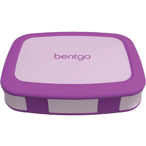 Bentgo Kids 22cm Leak-Proof Bento Lunch Box w/ Compartment Food Container Purple